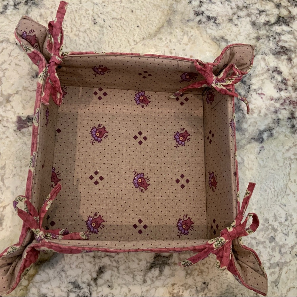 Cotton fabric jewelry or misc holder